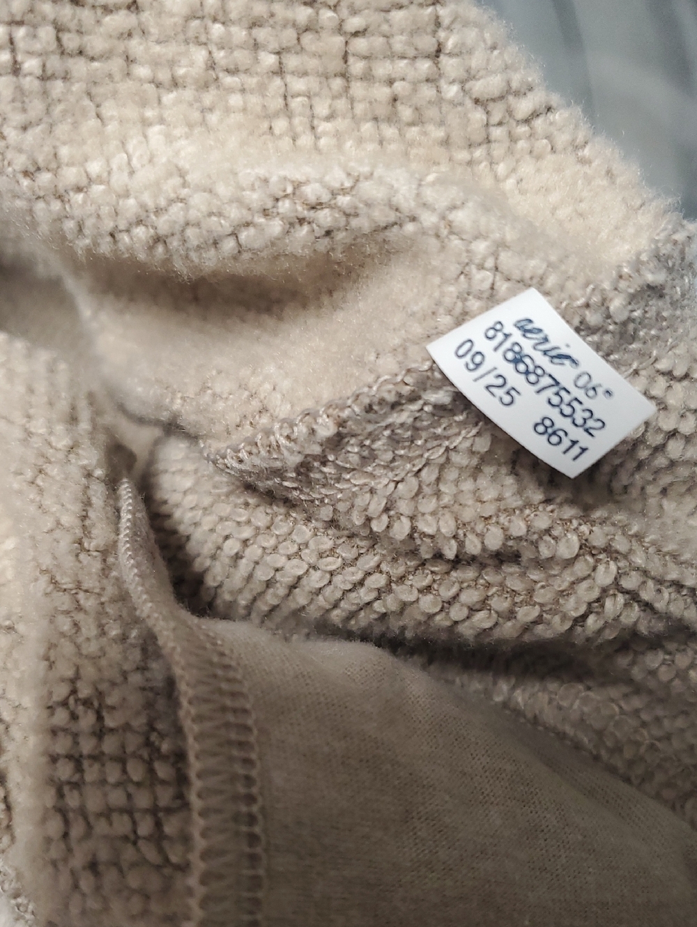 Aerie Apres-Chill Trouser Size XL Short Neutral Beige Wide-leg Chenille - Picture 12 of 16